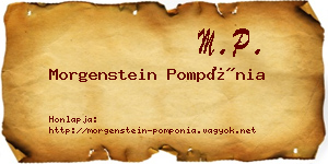 Morgenstein Pompónia névjegykártya